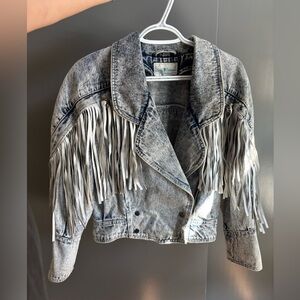 Sergio Valente Gray Fringe Jacket